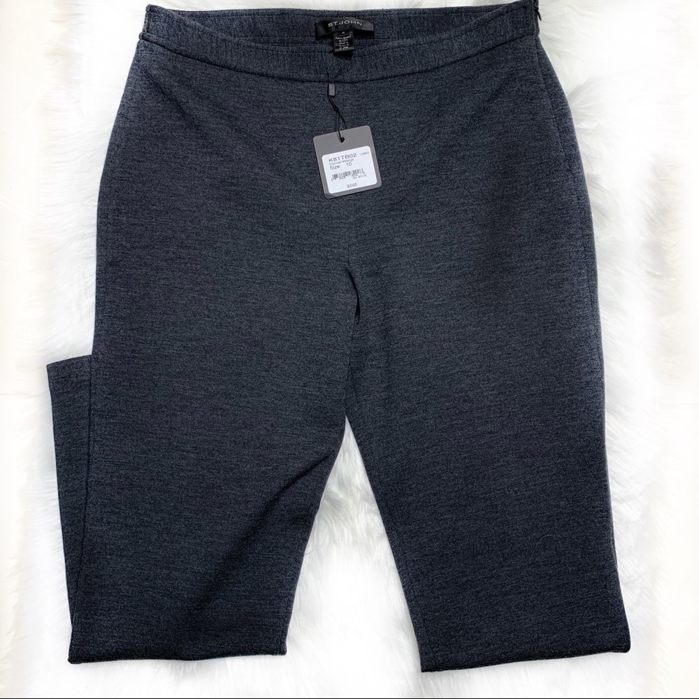 ST. John Charcoal Melange K81TB02 pants sz 10